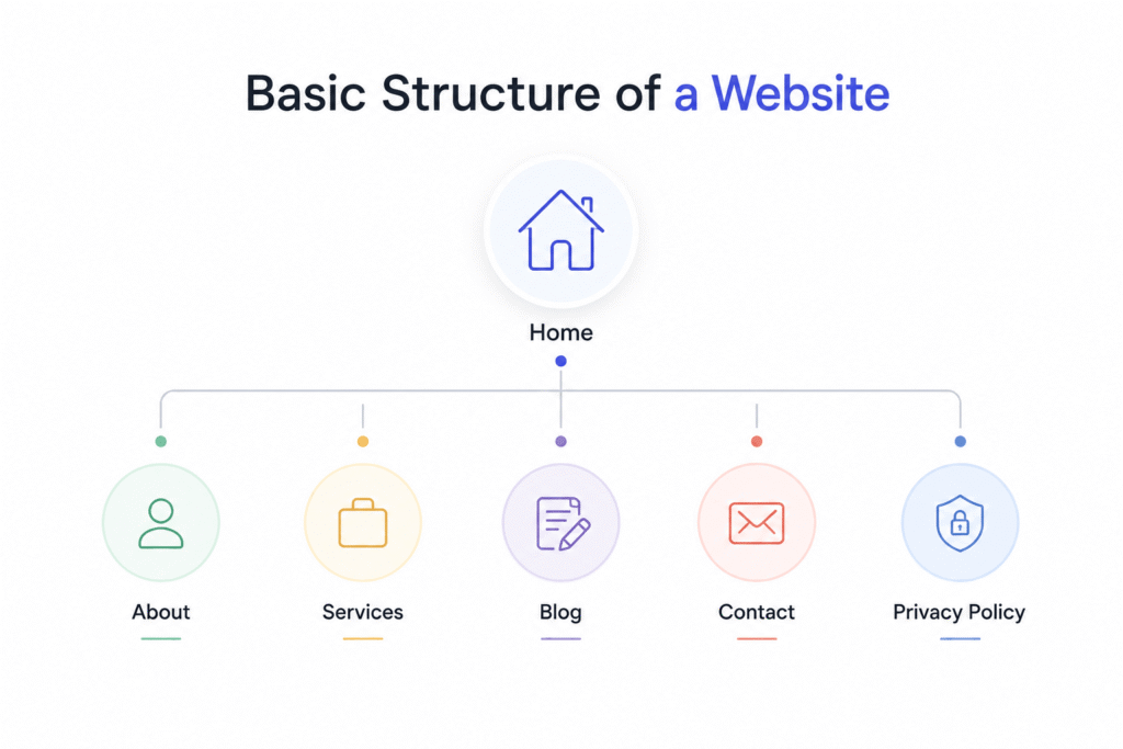 Basic website structure diagram
