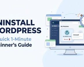 Uninstalling WordPress through a hosting dashboard