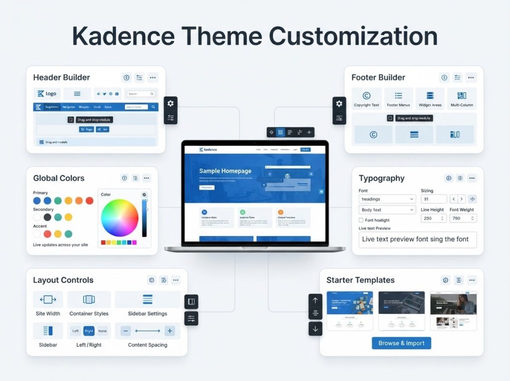 Kadence theme customization features