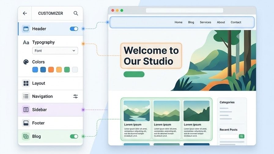 OceanWP theme customization options